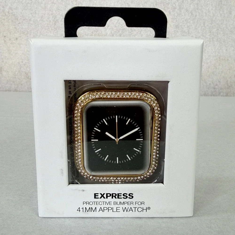 Express Apple Watch Bumper Women 41mm Gold Crystal Rhinestone‎ Protective Case